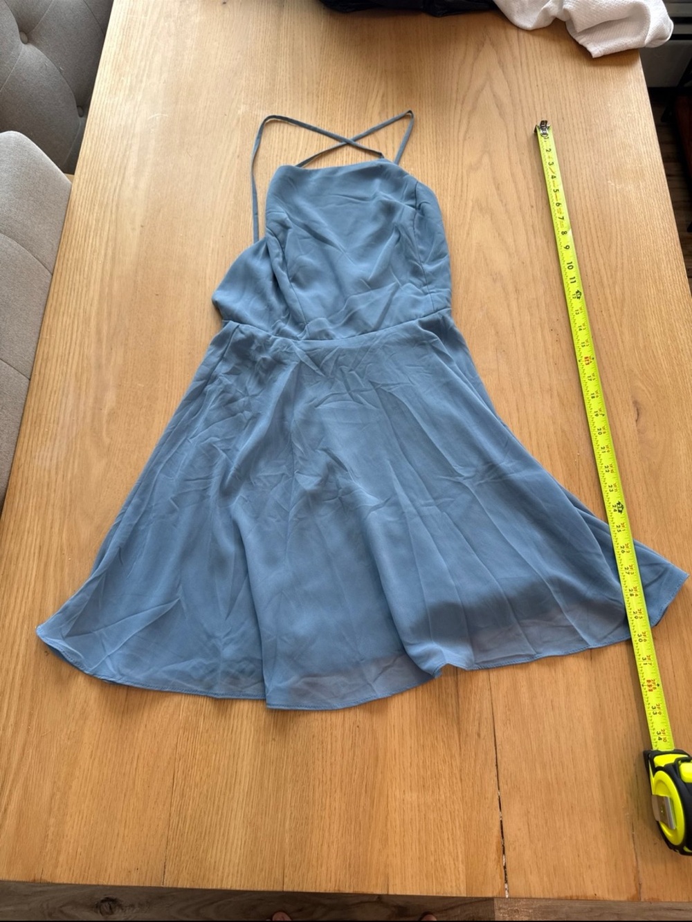 Lulu's Powder Blue Strappy Mini Dress